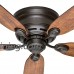 Hunter Fan 42" New Bronze Finish Low Profile Ceiling Fan with Reversible Weathered Oak / Wine Country Blades (Certified Refurbished) - B01MQ2623W